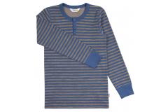 JOHA shirt wool/cotton Kids Sesame Blue, 130-150