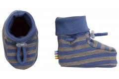 JOHA booties merino wool/cotton Sesame Blue, 80-90