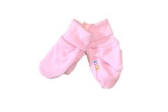 JOHA mittens with thumb merino wool pink, 70-100