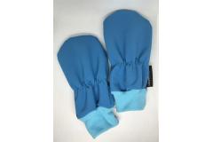 Softshell mittens in turquoise, 0-6m