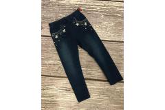 Jeans leggings with flower