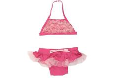 RuffleButts Organza Bikini - Pink, 4-5 let