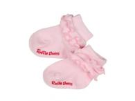 RuffleButts Pink Ruffled Socks, 1-3 roky