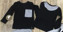 Dream Dress Black Shirt with pocket, 110-128
