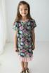 Lily Grey Dress Flowers with tulle, 98-128