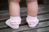 RuffleButts Pink Ruffled Socks, 1-3y
